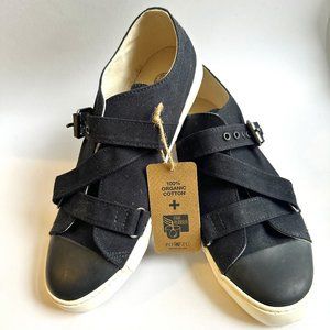 Pozu Black Sneakers Organic Cotton Vegan, Size US 9